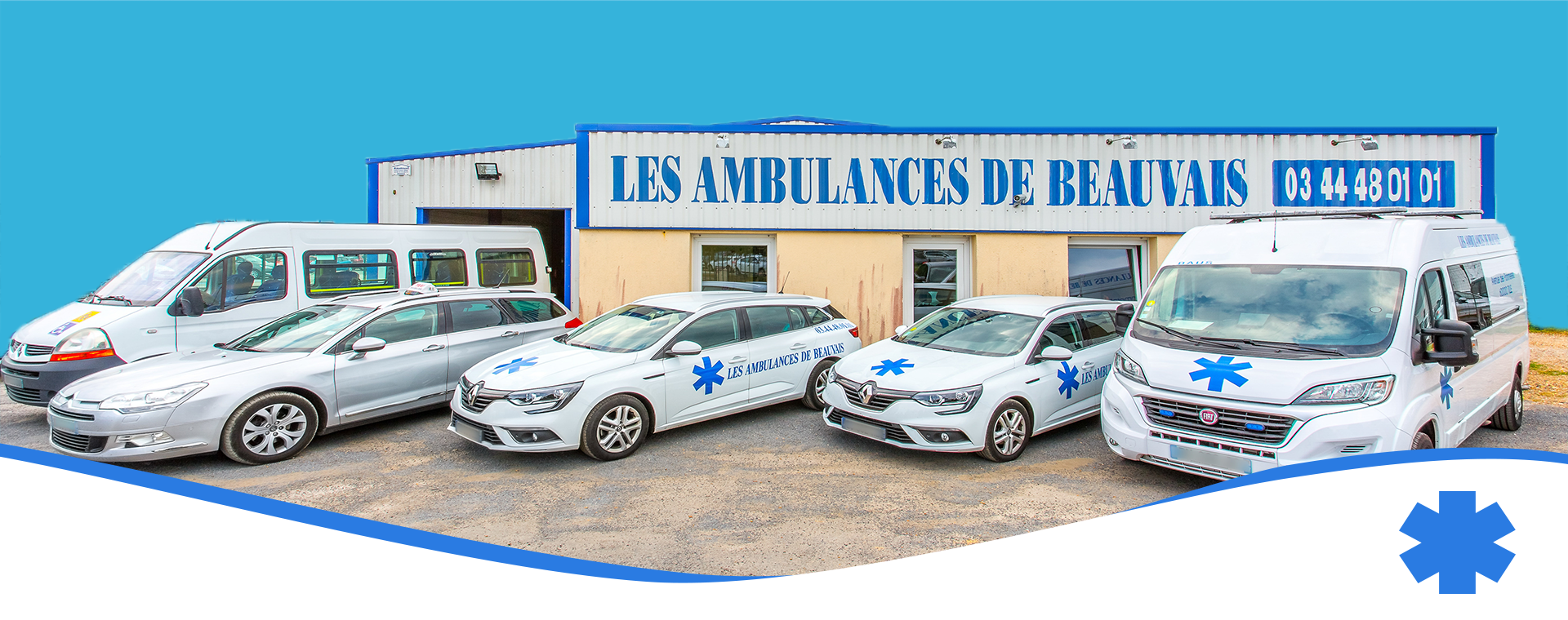 Ambulances devant bâtiment BEAUVAIS